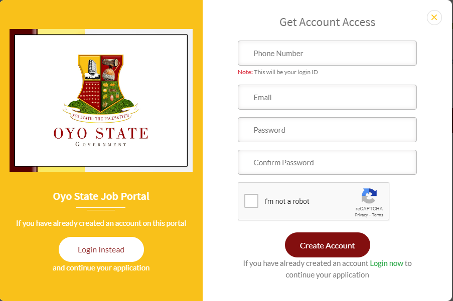 Recruitment Into The Civil Service of Oyo State [Portal is Open] | APPLY NOW!