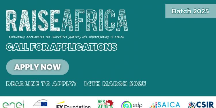 Call for Application: RAISEAfrica – Renewables Accelerator Program 2025 for Innovative Startups and Entrepreneurs in Africa